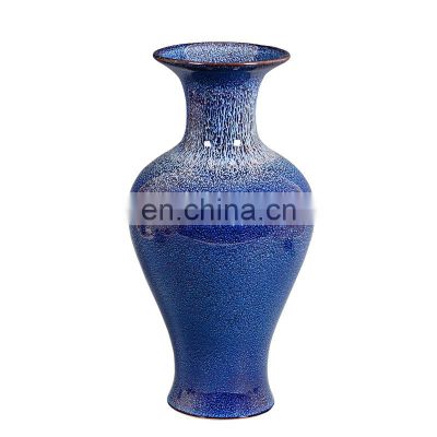 Blue Cheap Chinese Antiques Porcelain Glazed Ceramic Vases