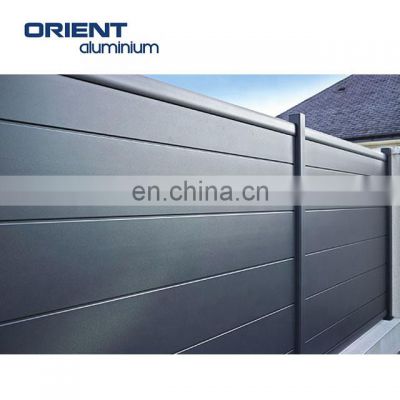 Canada market aluminium privacy fence cloture en aluminium slat fence China factory