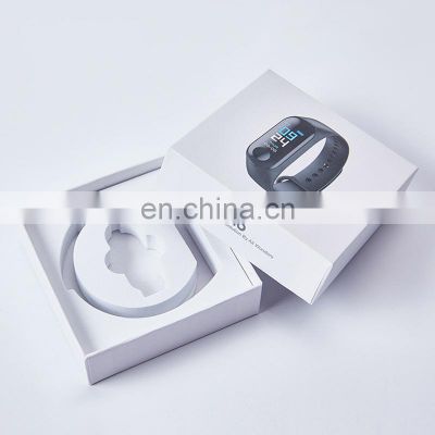 Empty smart digital watch fitness tracker paper box heart rate monitor step counter smartwatch packaging for men women