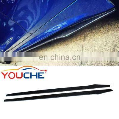 215CM carbon fiber side skirts extension for BMW 3 4 5 6 series F30 F32 F33 F10 F12 F13 universal side skirts