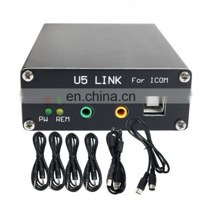 2020 Version U5 Link ICOM Radio Connector with Power Amplifier Interface (DIN8-DIN8 Data Cable)