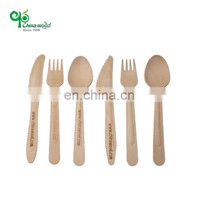 YADA Chinawood Flatware Sets No Plastic Spoons Wooden Cutlery For Picnic Restaurant Hotel Travel Sets
