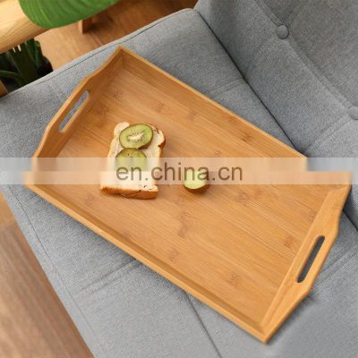 High Quality Japanese Style Simple With Handle Premium Bamboo Fiber Serving Trays