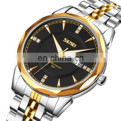 New Arrival Skmei 9268 Stainless Steel Strap Luxury Men Quartz Watch Fashion Wristwatch Wholesale Price