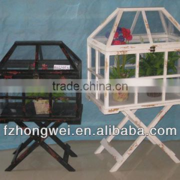 Hongwei antiquated Garden Wood&PVC Planters/ green house