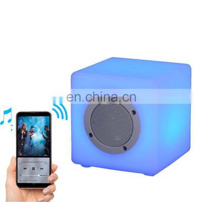 waterproof speaker with LED Fashion Sound Speaker rechargeable cordless Portable plastic music speaker with led lighting