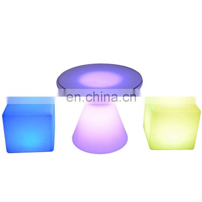 led seating mobile bar lumineux cubo led tables glow waterproof plastic furniture for event party