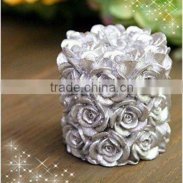 white rose candles