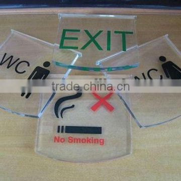 customized clear acrylic public signs,outside wall signpost