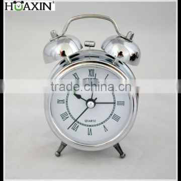buy in China best selling cool silver mantle interactive clock with white clock face for home decoration