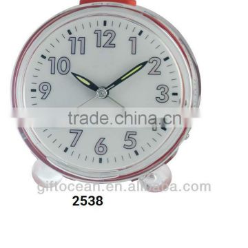 promotional clear table clock with light