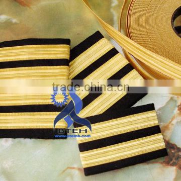 Pilot Epaulettes | Airline Epaulettes | Pilot Uniform Epaulettes with Gold Wire French Braids