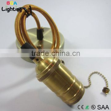 UL Brass Indoor Ceiling Light E26 With Metal Canopy
