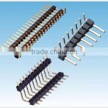 Pitch:2.54mm Pin header Single Row Right Angle Dip Type H=2.54m wire to board terminalm