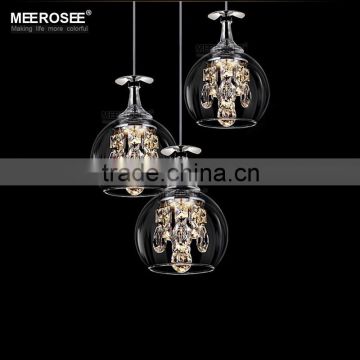 Modern Wine Glass Shape Crystal and Glass Ceiling Pendant Light MD81983