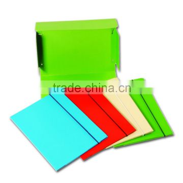 custom printed a4 paper hard cover file folder with elastic closure (BLY8-0520EMF)