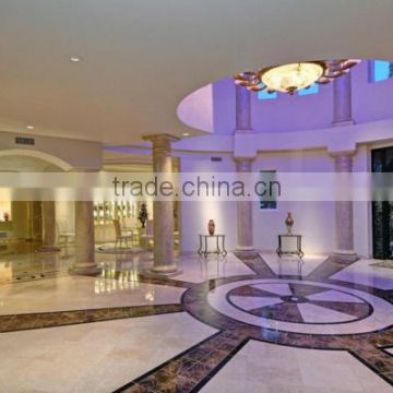 Indoor tiles price in philippines, round marble stone for floors, water jet marble medallion