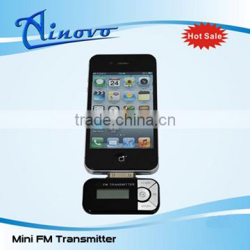 high quality wireless car fm transmitter for iphone ipod,10km fm transmitter