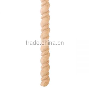 Decorative half round wood rope moulding in high quality