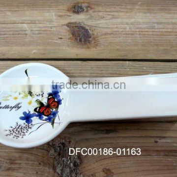 Customizable Ceramic Spoon Holder with Decal