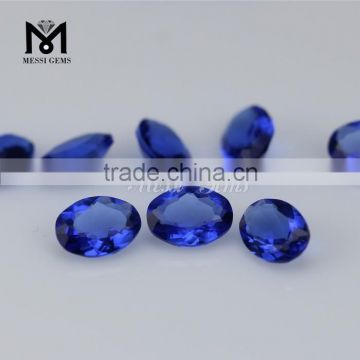 Hotsale Faceted Gem Cut Oval 5x7 Sapphire Blue Glass Gemstone