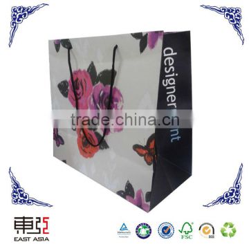 High Class Flowery Design Packing Paper Bags