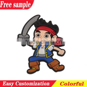 Cool warrior design PVC soft charms