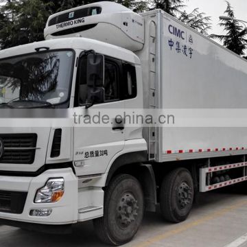 Dongfeng chassis, hot sale CIMC LINYU 9.6m freezer truck, refrigerated vehicle