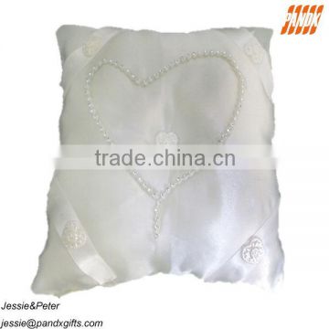 Lovely White lace washing polyester wedding ring pillow