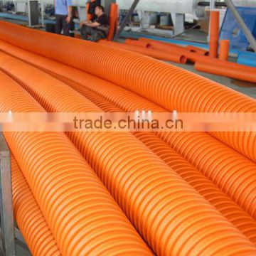 90mm-250mm orange Modified PP pipe Polypropylene corrugated conduit pipe