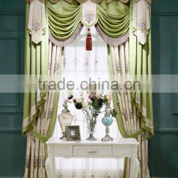 European Country Style Fresh Ready Made Chenille Bedroom Window Blackout Curtain