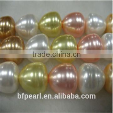 Multicolor Teardrop Shaped Pearls Beads in Oyster Shell