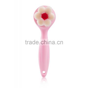 2015 hot sale facial cleansing brush with long handle