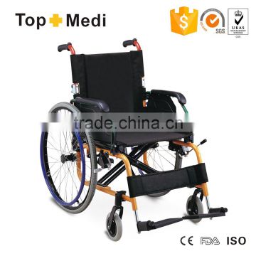 Topmedi aluminum-alloy manual type folding wheelchair