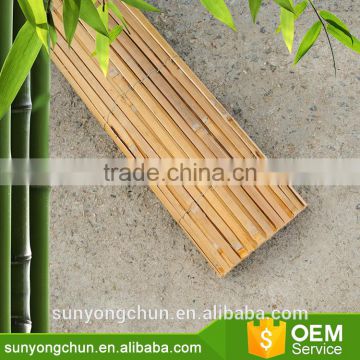Cheap and straight chocolate colour carbonized speckled bamboo fence