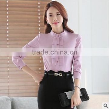 custom nice quality chantilly formal slim fit office blouse for lady wholesale