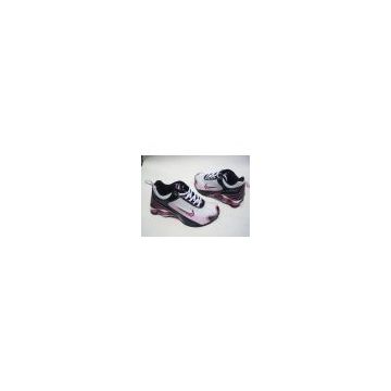 Nike Lovers’ Shoes Illusion Machine Embroidery Cartoon White Pink Black Shox R4