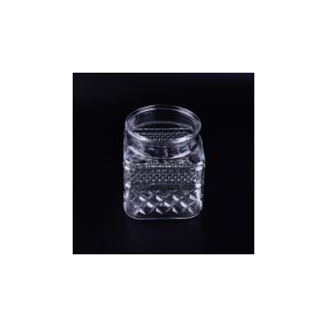 Transparent 1200ml square mason jars