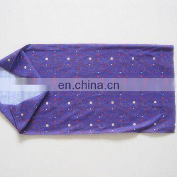 Custom made 100% mirofiber 25*50cm purple tube bandana outdoor sports multifunctional bandana