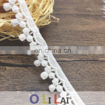 1.9cm ruffled OLTX2603 secrets white cotton lace trim in lace