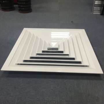 Custom 4 Way Ceiling Square Air Diffuser, damper available