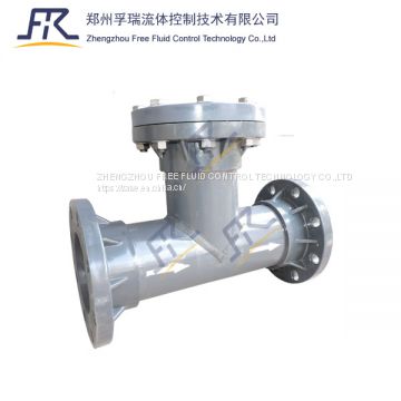 flange connection T type filter UPVC material DN150 PN10