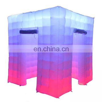 Portable Photobooth Inflatable LED Arch Enclosure Photo Booth Wall Backdrop Tent