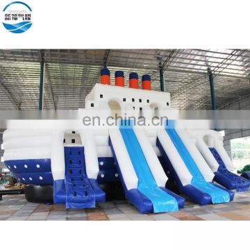 Popular giant inflatable pool slide,commercial inflatable titanic slide for sale