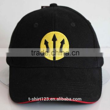 Fashion cotton embroidered baseball cap with sandwich visor