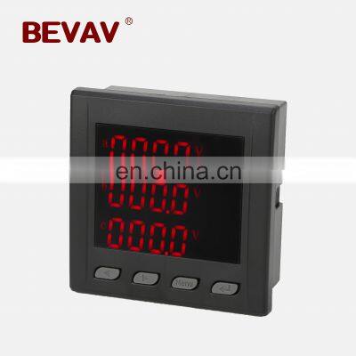 Factory Supply BEVAV Brand Hot sale 96*96mm 0-500V panel mount three phase digital display AC voltmeter