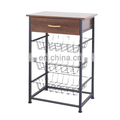 Customized Metal Multipurpose Three-tier Mesh Kitchen Storage Drawer as you require