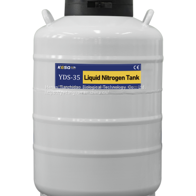 125mm large diameter bovine semen storage dewar liquid nitrogen tank