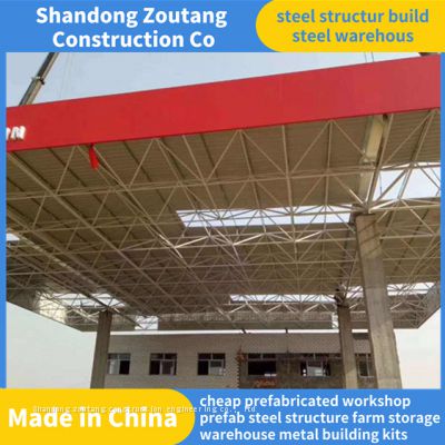 Hot selling Steel Space Frame Structure Gas Station Toll station Canopy For Sale Steel Structure