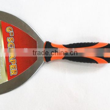 6" Carbon steel putty knife with hammer in end